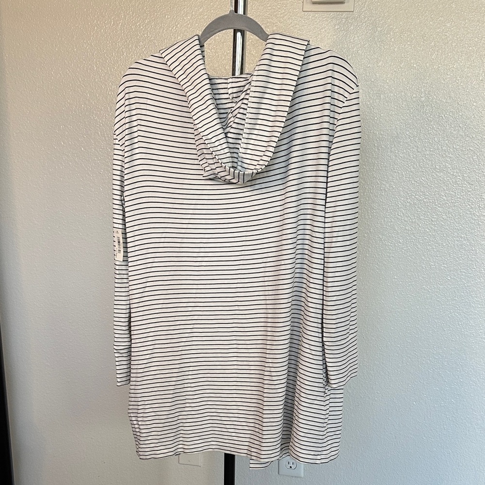Daily Ritual Striped Open-Front Cardigan - Picture 2 of 5